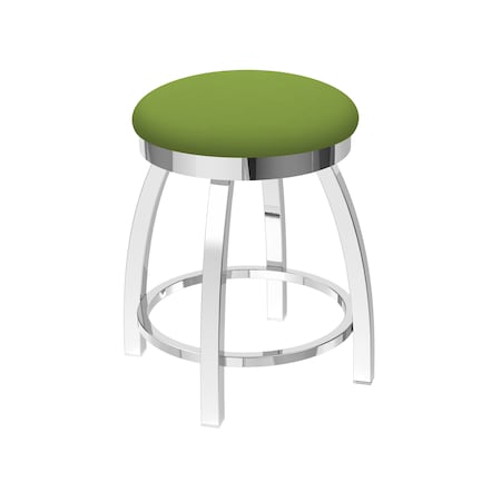Holland Bar Stool Co 18" Swivel Vanity Stool, Chrome Finish, Canter Kiwi Green Seat 80218CH009